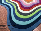 Modern Irregular Shaped Handmade  Premium Wool Area Rug