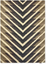 Premium Handmade Wool Area Rug | Modern Elegant Chevron Pattern