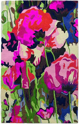 Hand-Tufted Rose Floral Wool Area Rug