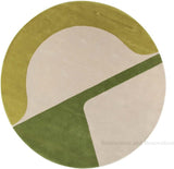 Hand-Tufted Round Wool Area Rug