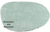 Modern Oval Shape Wool Rug - Irregular Shaped with Soft and Cozy Texture