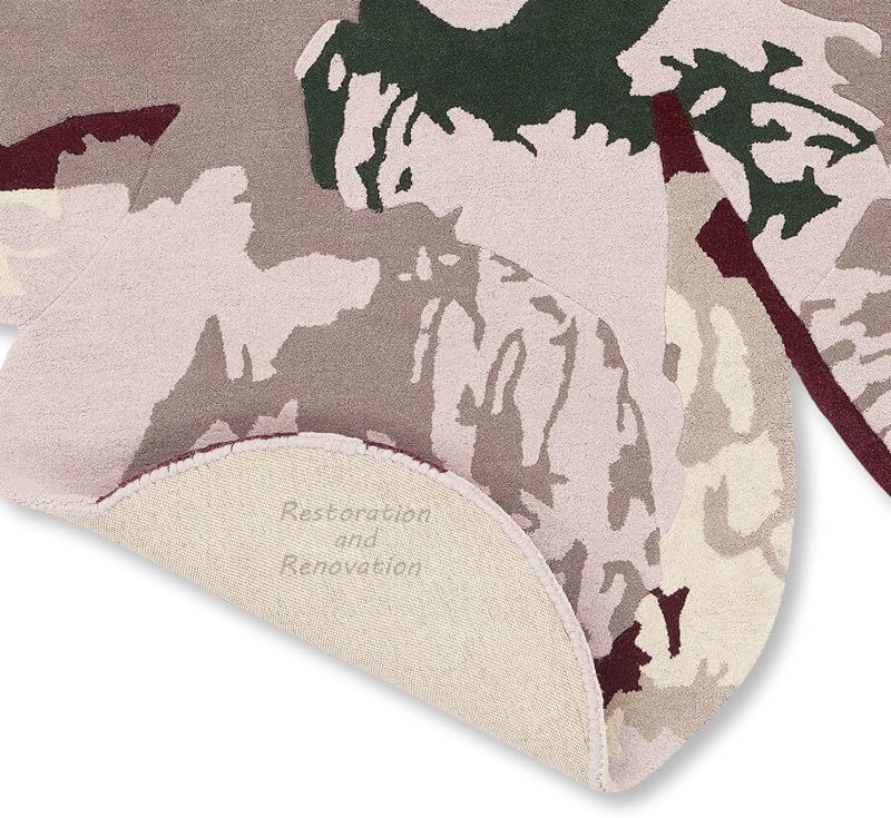 Premium Magnolia Floral Wool Area Rug