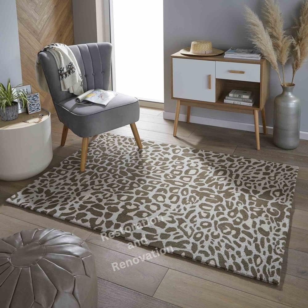 Premium Handmade Pink Animal Print Wool Rug