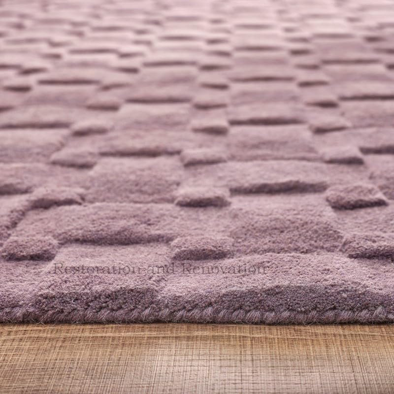 Hand-Tufted Basketweave Wool Area Rug