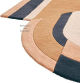 Modern Irregular Shape Wool Area Rug