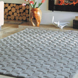 Hand-Tufted Basketweave Wool Area Rug