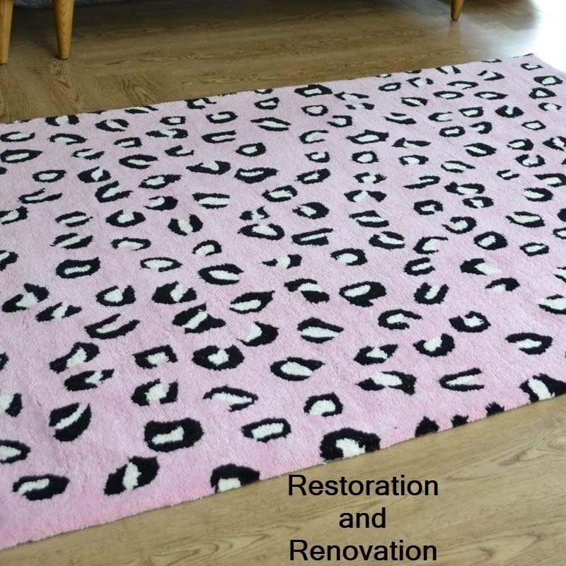 Premium Handmade Pink Animal Print Wool Rug