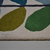 Hand-Tufted Multi Stem Wool Area Rug - Vibrant Botanical Leaf Design