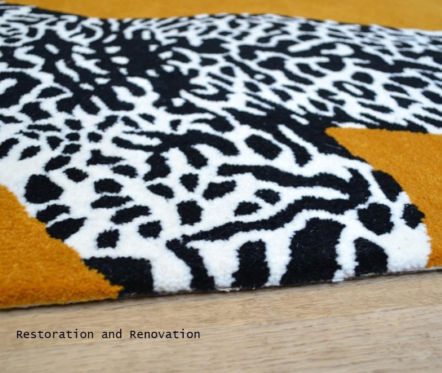 Climbing Jaguar Modern Handmade Wool Area Rug