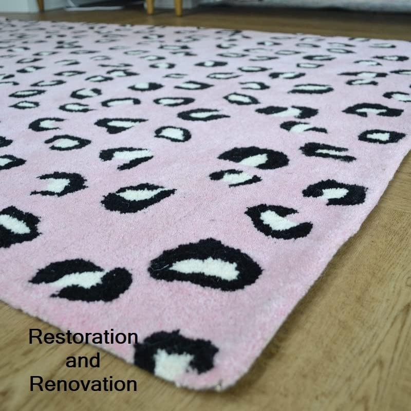 Premium Handmade Pink Animal Print Wool Rug