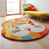 Modern Unique Cat Wool Round Rug