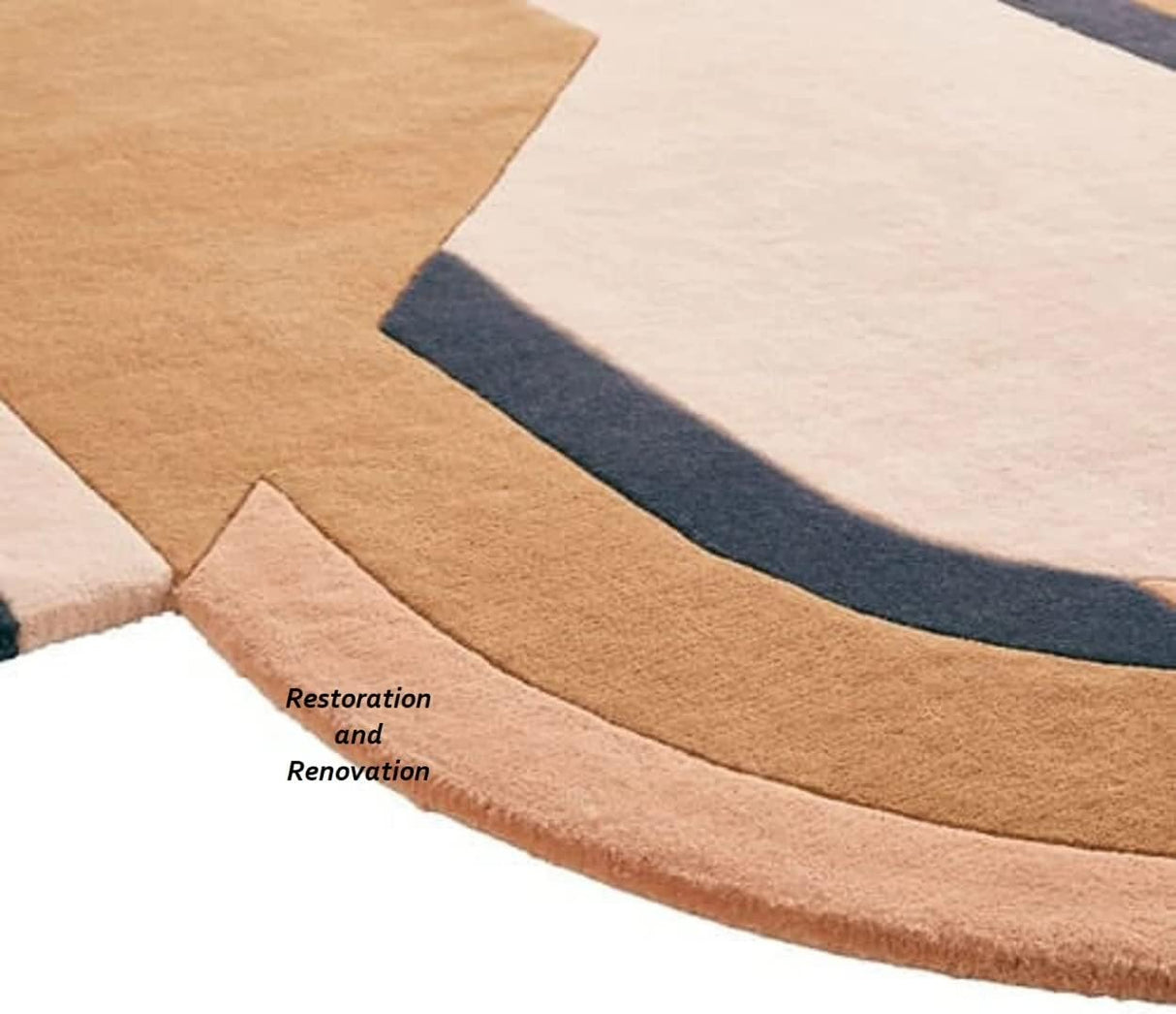 Modern Irregular Shape Wool Area Rug