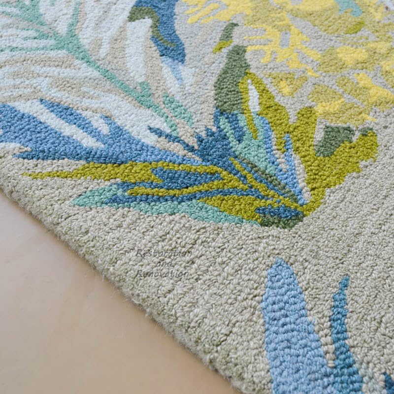 Contemporary Jungle Oasis Wool Area Rug