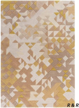 Modern Carved 3D Wool Rug in Multi Color