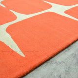 Modern Wool Area Rug - Contemporary Abstract Geometric Design