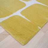 Modern Wool Area Rug - Contemporary Abstract Geometric Design