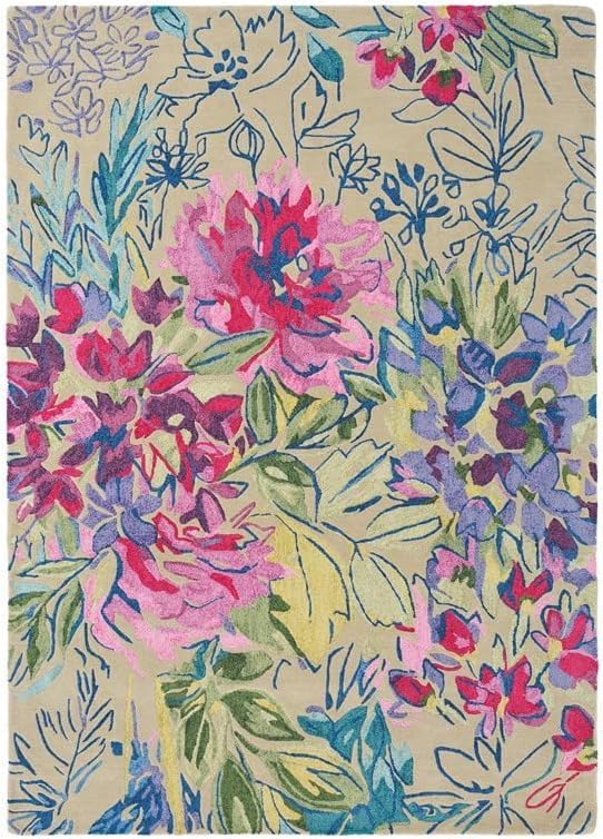 Premium Vibrant Colorful Garden Design Floral Area Rug