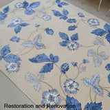 Handmade Wild Strawberry Floral Wool Rug