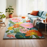 Handmade Wool Floral Area Rug for Living Room