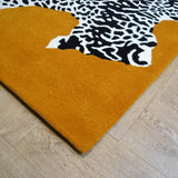 Climbing Jaguar Modern Handmade Wool Area Rug