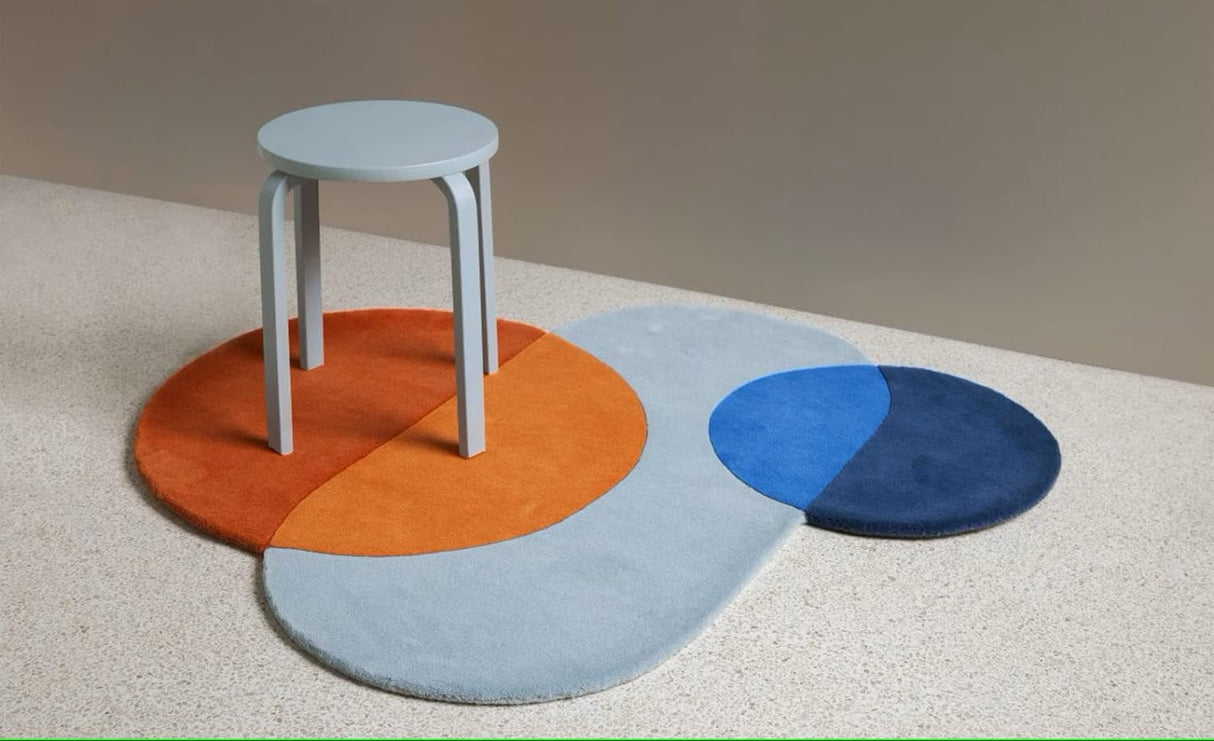 Geometric Circles Irregular Shape Rug