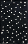 Hand-Crafted Premium Wool Area Rug with Starry Night Sky Design