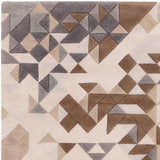 Modern Carved 3D Wool Rug in Multi Color