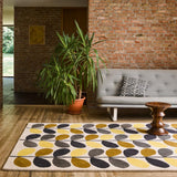 Hand-Tufted Multi Stem Wool Area Rug - Vibrant Botanical Leaf Design