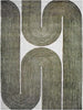 Gold, Ink & Olive Modern Hand-Tufted Wool Area Rug