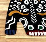 Handmade Tibetan Tiger Wool Rug | Animal Print Area Rug