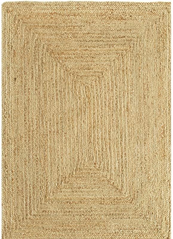 Handwoven Jute Area Rug - Natural Fiber Rug for Home Decor