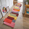 Modern Colorful Palette Irregular Shape Runner Wool Area Rug