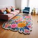 Handmade Wool Floral Area Rug for Living Room | Elegant Flower Garden Design