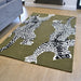 Climbing Jaguar Modern Handmade Wool Area Rug