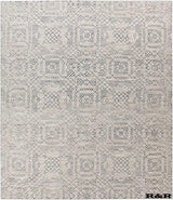 New Hand Made Floral, Kids, Modern, Herringbone Wool Area Rug