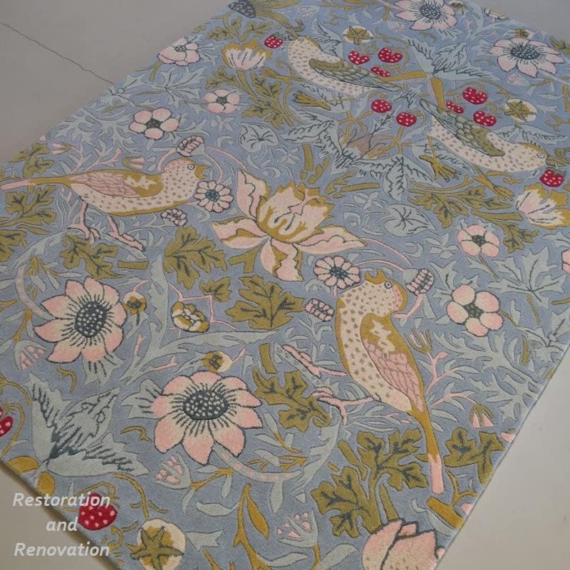 Premium Handmade Wild Stanberry Floral Wool Area Rug