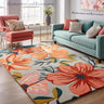 Hand-Tufted Floral Wool Rug | Modern Colorful Flower Design