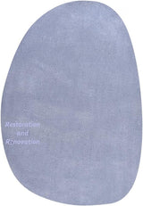 Modern Oval Shape Wool Rug - Irregular Shaped with Soft and Cozy Texture