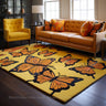 Modern Hand-Tufted Butterfly Pattern Wool Area Rug