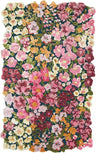 Handmade Colorful Flower Silk & Wool Area Rug