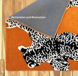 Climbing Jaguar Modern Handmade Wool Area Rug