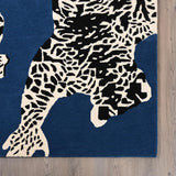 Climbing Jaguar Modern Handmade Wool Area Rug