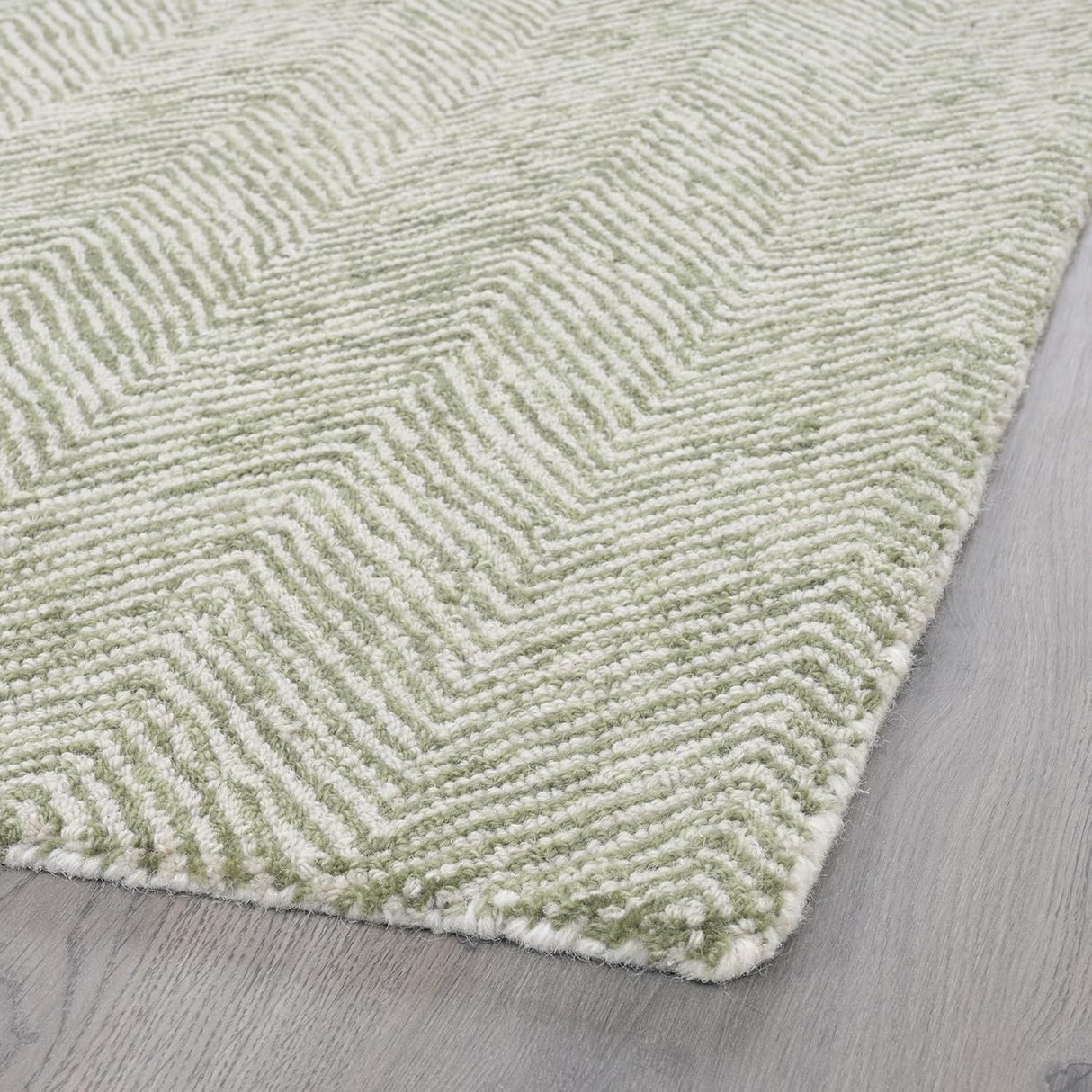 Modern Herringbone Chevron Collection Handmade Wool Area Rug - Durable for High Traffic, Contemporary Design Rug