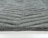 Modern Herringbone Chevron Collection Area Rug - Handmade Wool Carpet