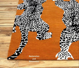 Climbing Jaguar Modern Handmade Wool Area Rug