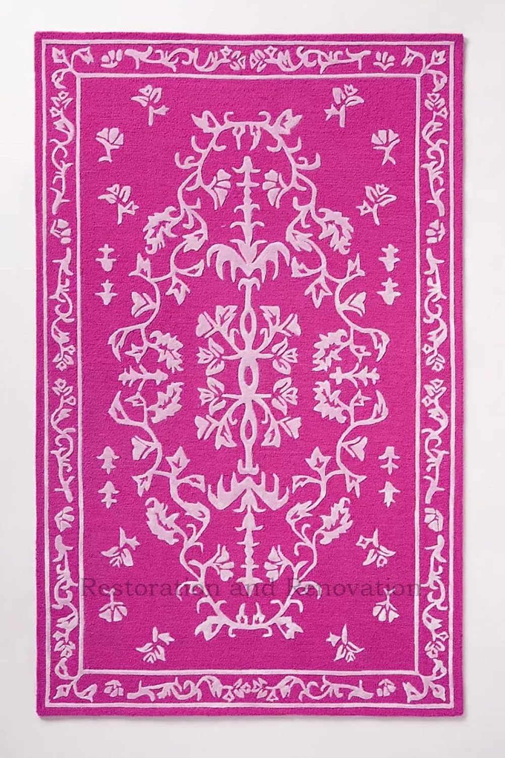 Traditional Handmade Persian Floral Motif Wool Area Rug