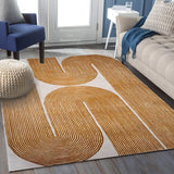 Gold, Ink & Olive Modern Hand-Tufted Wool Area Rug