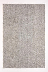 Modern Herringbone Chevron Collection Handmade Wool Area Rug - Durable for High Traffic, Contemporary Design Rug