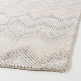 Modern Herringbone Chevron Collection Handmade Wool Area Rug - Durable for High Traffic, Contemporary Design Rug