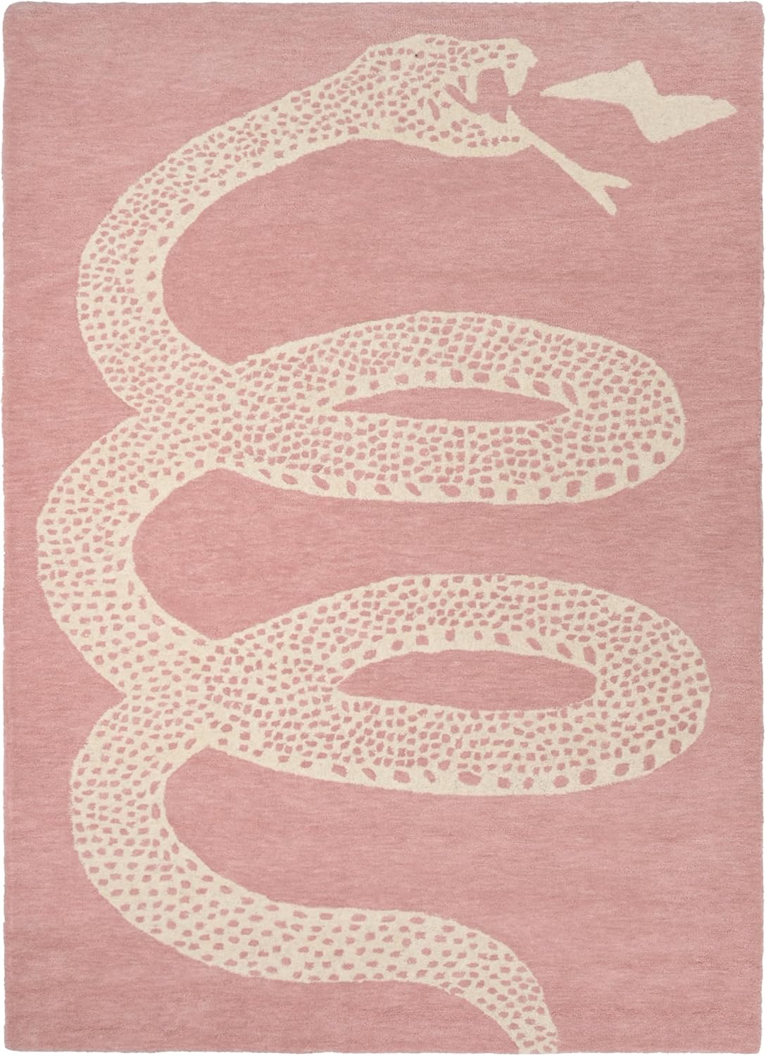 Hand-Tufted Snake Wool Area Rug - Modern Animal Design, Thick, Soft & Durable Carpet